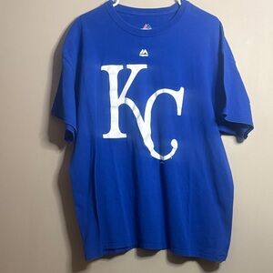Majestic Kansas City Royals Blue KC Logo T-Shirt XL